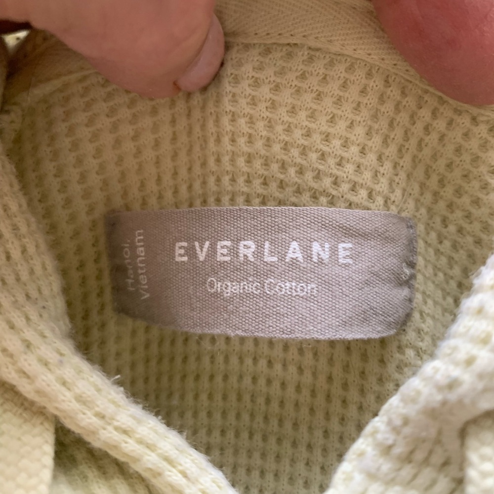 EVERLANE organic cotton hoody. Very well made. Beautiful pale Chartreuse color.S